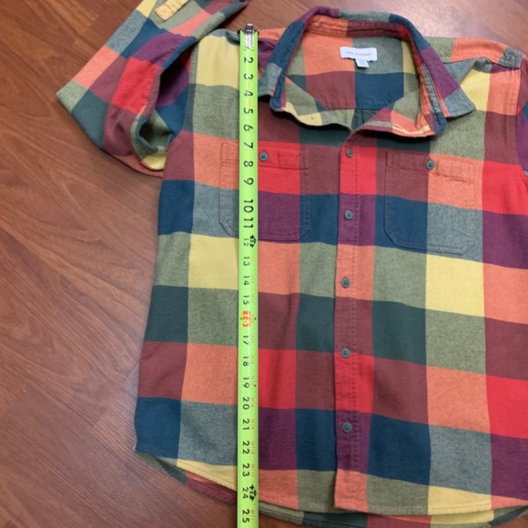 100% cotton, multi color plaid flannel button down shirt boho cabincore - Picture 10 of 11